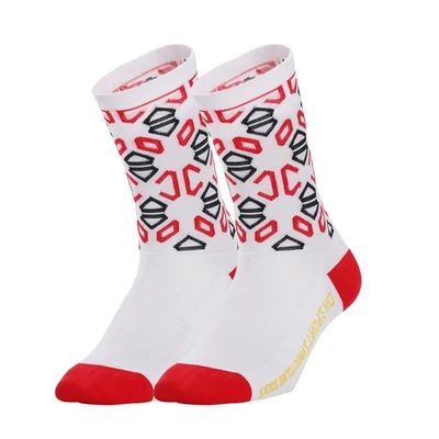 Pro Road Cycling Socks Bicycle Bike Riding Sports Athletic Socks XC BMX MTB Red - Image 1 of 4