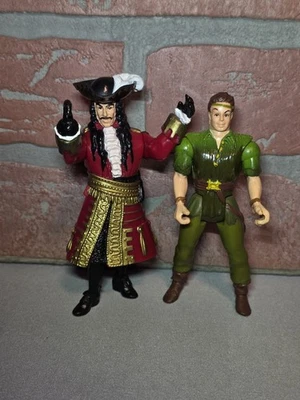 Vintage 1991 TriStar Mattel HOOK Captain Hook & Peter Pan  Action Figure Lot  - Image 1 of 4
