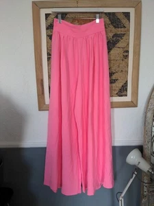 Forever Unique Pink Wide Leg Trousers Size 10 Tall New - Picture 1 of 5