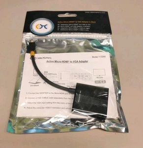 HDMI Micro auf VGA Adapter Konverter für Monitor, TV, PC, Laptop, Display - Bild 1 von 1