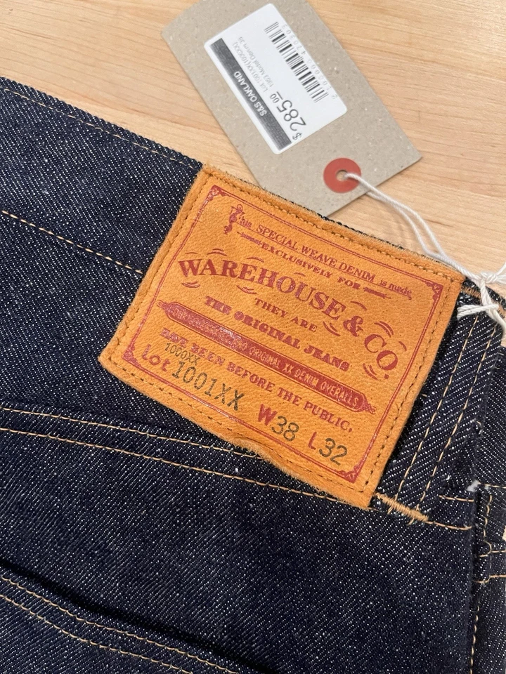 Warehouse & Co лот 1001XX 1953 модель Selvedge джинсы W38 L32 Японии новый с Ярлыками - Изображение 1 из 4