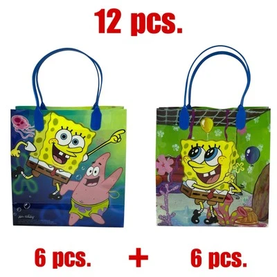 12 件 - SPONGEBOB Party Favor Goodie Bags / BOB ESPONJA 派对礼物 — 第 1/4 张图片