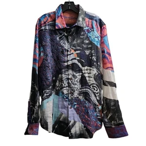 Robert Graham Herren Größe XL Limited Edition Galaxy Multicolor Leinen 136/808 - Bild 1 von 8