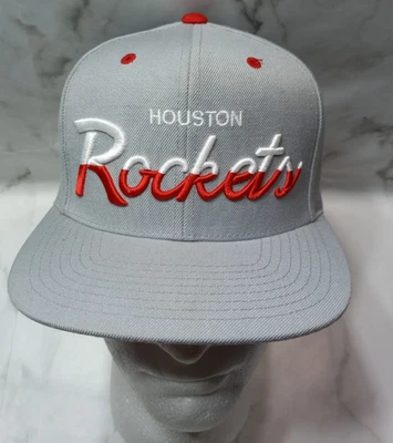 Gorra Mitchell & Ness Houston Rockets Dos Tonos Deletreada NBA Snapback Gris Foto 1 de 4