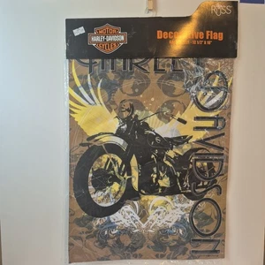 Russ Harley-Davidson Bandera Jardín Decorativa 644574 Alas Marrón 12.5 x 18 Nuevo en Paquete - Imagen 1 de 10