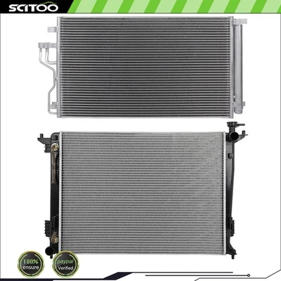 Car Radiator and A/C Condenser Kit Fits 2010 2011 20112-2015 Hyundai Tucson 2.4L - Image 1 of 4