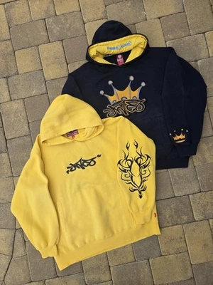 Lote Sudadera con Capucha De Colección Años 90 00 JNCO Corona Deletreada Y2K De Colección XL Patín Hip Hop  Foto 1 de 4