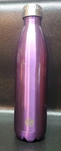 27 Oz Edelstahl Doppelwandige Trinkflasche Metallic Lila und Silber Reise - Bild 1 von 5