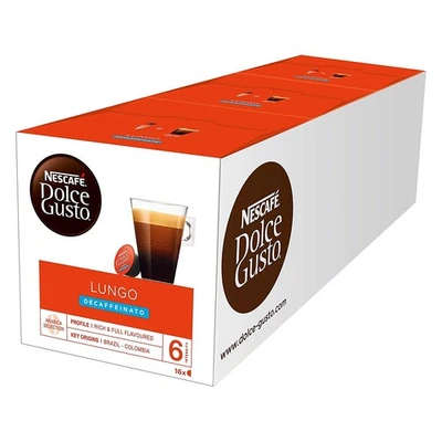 NESCAFÉ Dolce Gusto Lungo Decaffeinato 3er Pack (3 x 16 Kapseln) Kaffeekapseln - Bild 1 von 2