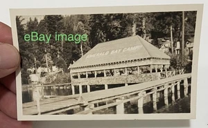 1910’s Lake Tahoe EMERALD BAY CAMP Building from Boat on Pier SNAPSHOT Photo - Picture 1 of 3