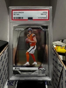 2024 Panini Prizm Football Bo Nix Base RC #309 PSA 8 - Picture 1 of 2