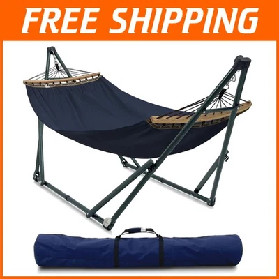 Hamaca portátil de lujo con lona transpirable - perfecta para la relajación al aire libre Foto 1 de 4