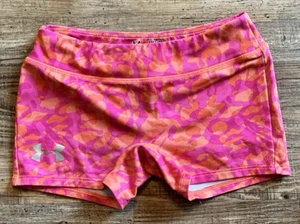 UNDER ARMOUR Youth GIRLS Heatgear SHORTY Fitted Coupe SHORTS PINK Size M Biking - Picture 1 of 2