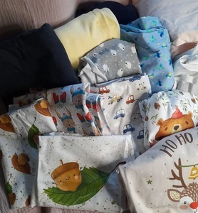 XL Stoffrestepaket 3,6kg Kinderstoffe Jersey,French Terry ,Musselin + Panele - Bild 1 von 4