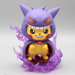 Juego de figuras Pokemon de 12 cm Pikachu Gengar Lindo modelo de anime estatua exhibición regalo - Imagen 1 de 4