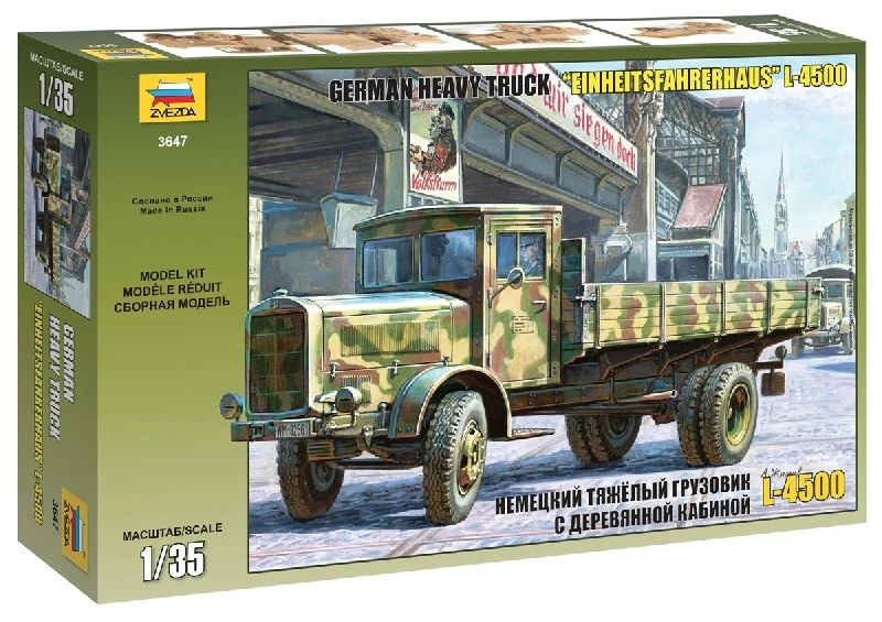 Mb-4500 Einheitskabine German Heavy Truck 1:35 Plastic Model Kit ZVEZDA - Immagine 1 di 1