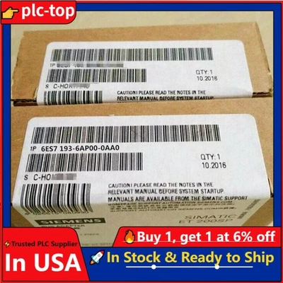 New Siemens 6ES7193-6AP00-0AA0 6ES7 193-6AP00-0AA0 SIMATIC ET 200SP - Image 1 of 3