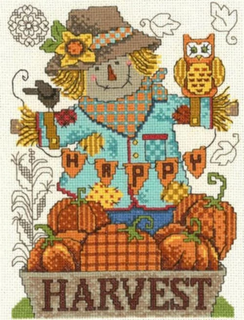 Happy Harvest Scarecrow by Imaginating cross stitch pattern - Image 1 of 1