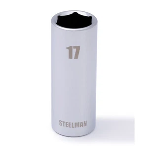 STEELMAN 3/8-Inch Drive x 17mm Deep Well 6-Point Socket, 78234 - Picture 1 of 3
