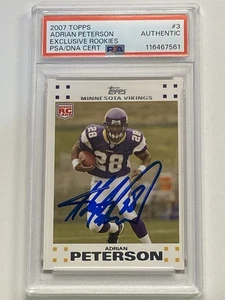 2007 Topps Adrian Peterson #3 RC Exclusive Rookies Auto Autograph PSA DNA - Picture 1 of 2