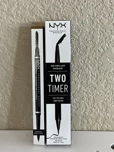 NYX Two Timer Eyeliner and Micro Brow Pencil Bundle - Picture 1 of 3