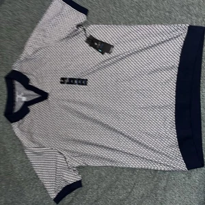 Shaquille O'Neal 2XLT Big & Tall Mens Blue Arrow Short Sleeve Polo Shirt XLG - Picture 1 of 3