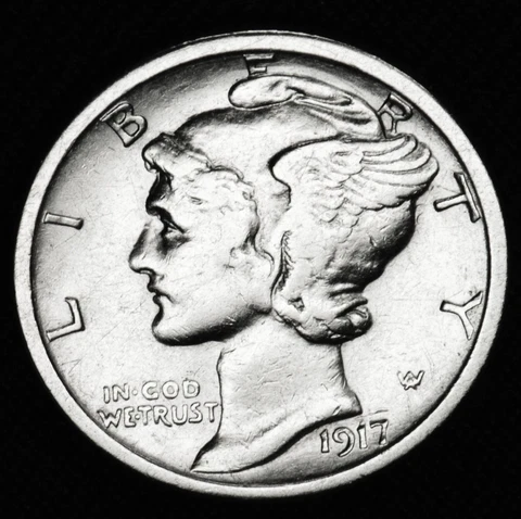 1917-s Mercury Dime.           High Grade  (Inventory A) Cover