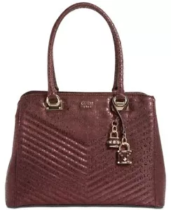 GUESS Halley Small Girlfriend Satchel Bordeaux - Picture 1 of 6