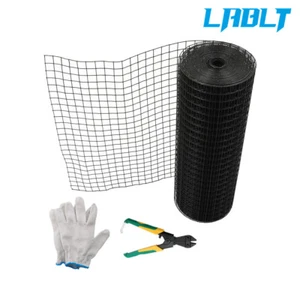 LABLT 24"x50' Hardware Tuch 16 Stärke schwarz Vinyl beschichtet geschweißtes Drahtnetz 1 Zoll - Bild 1 von 11