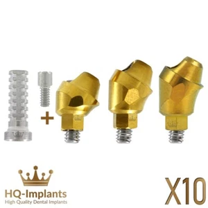 Q10 Angular 30° Multi Unità Maniche Protesiche Titanio Set Int Hex 2,42 mm Dentale - Foto 1 di 6