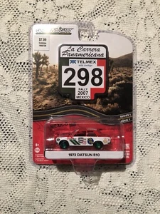 1/64 GREENLIGHT GREEN MACHINE CHASE La Carrera Panamericana BRE 1972 DATSUN 510 - Picture 1 of 4