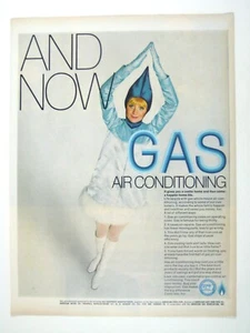 Vintage 1960s Gas Air Conditioning Advertisement Print Costume White Go Go Boots - Picture 1 of 2