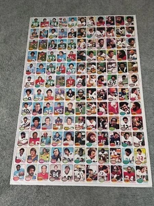 1976 Topps Football Card Uncut Sheet 132 Cards Sheet B Ken Stabler Rocky Bleier - Picture 1 of 8