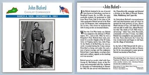 Cavalry Commander - John Buford - Officers - Atlas Ed. Civil War Card - Picture 1 of 1