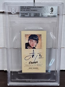John Tavares 2009-10 Upper Deck Champ's Signatures Rookie BGS 9 MINT - 10 AUTO
