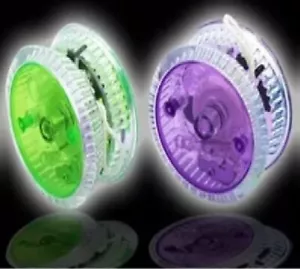 Light Up Yo Yo 2 Pack Bright LED Glowing Fun Classic Toy - Various Colors