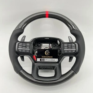 For Ford F150 F-150 F250 Raptor 2021-2024 Real 3K carbon fiber steering wheel - Picture 1 of 8