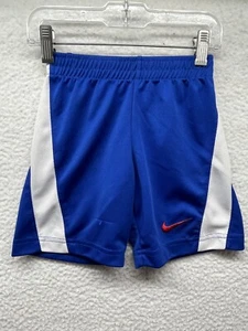 Nike Shorts Youth Boys 4 Extra Small Blue White Athletic Gym Active - Picture 1 of 9