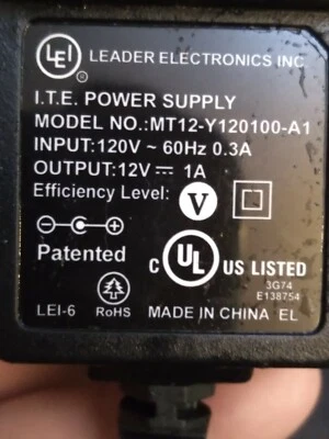 POWER ADAPTER westell c90 - 327w30-06 d90-327w30-06 power adapter EC ADAPTER  - Image 1 of 4
