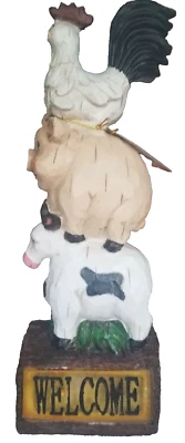 Solar Farm Animals Stacked "Welcome" Brand New-SHIPS N 24 HOURS - Image 1 of 4