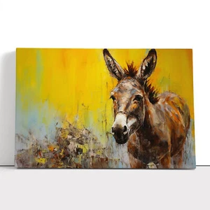 Donkey Gestural No.2 Canvas Print Wall Art Framed Poster Picture Home Decor - Picture 1 of 4