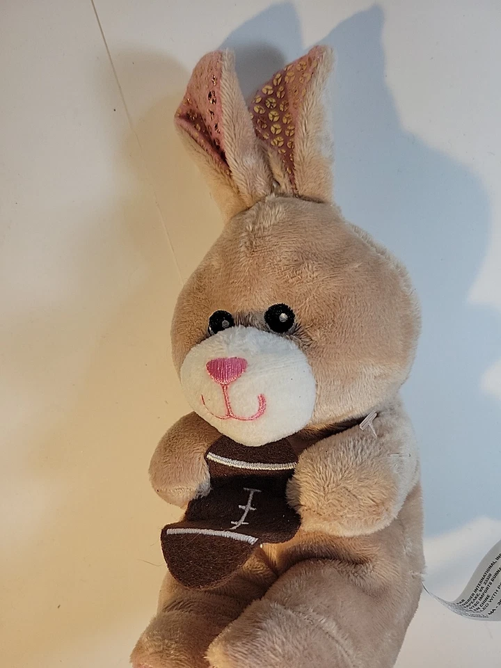 Stuffed Plush Easter Bunny With Football - Image 1 of 4