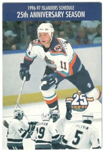 1996-97 New York Islanders NHL Hockey Schedule !!! Bud Ice - Picture 1 of 1