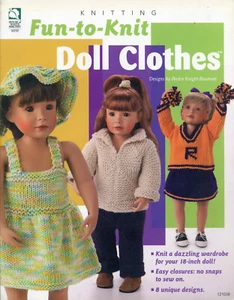 Fun To Knit Doll Clothes 8 Designs For 18 Inch Dolls House Of White Birches - Picture 1 of 2