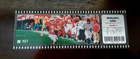 NEW UNUSED NEBRASKA CORNHUSKERS VS IOWA HAWKEYES FOOTBALL GAME TICKET 11/29/19 Cover