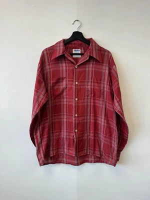 Vintage Golden Key Shirt Mens Large Red Plaid Permanent Press Square Bottom - Image 1 of 4