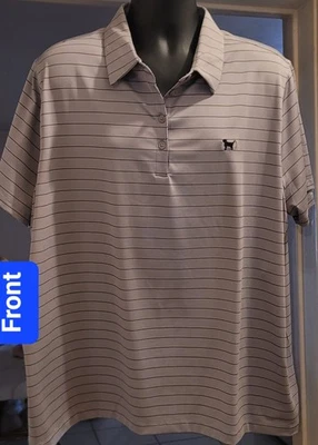 Land's End Golf Polo, Short Sleeve Light Gray/Striped Size-3X, NWOT. - Image 1 of 3