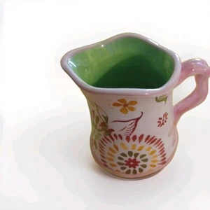 Tracy Porter Creamer  Hand Painted Pink, Green,Red - Picture 1 of 4
