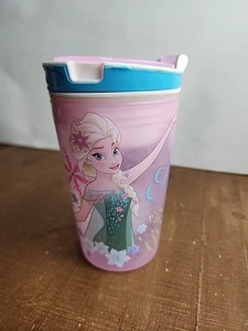 Snackeez Jr. Disney Frozen 2-in-1 Snack & Drink Cup 8oz Anna Elsa Pink NO STRAW - Picture 1 of 10