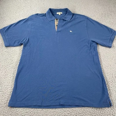 Camisa polo Burberry London para hombre azul detalles Novacheck talla XL manga corta Foto 1 de 4